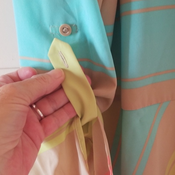 Style & Co L/S Blouse Colorful Back Ruffle - Picture 6 of 6